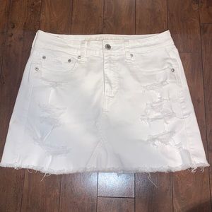 White AE Denim Skirt